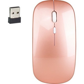 Hxsj M80 Sessiz Kablosuz Rose Gold Optik Mouse