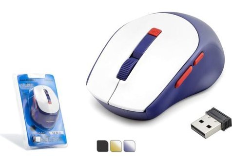 Hadron HDx3408 Makrolu Kablosuz Beyaz - Mavi Optik Mouse