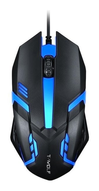 Hallow T-Wolf V1 RGB Kablolu Siyah Optik Gaming Mouse