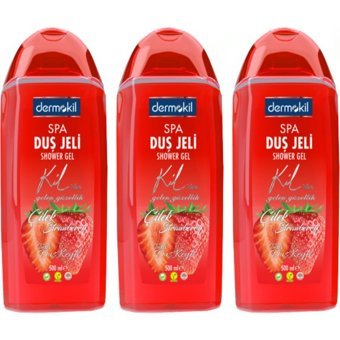 Dermokil Therapy Çilek Duş Jeli 3x500 ml