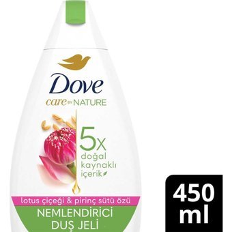 Dove Care By Nature Lotus Çiçeği-Pirinç Sütü Nemlendirici Duş Jeli 450 ml