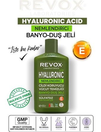 Revox Hyaluronic Acid Nemlendirici Duş Jeli 400 ml