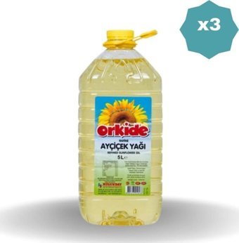 Orkide Pet Ayçiçek Yağı 3x5 lt