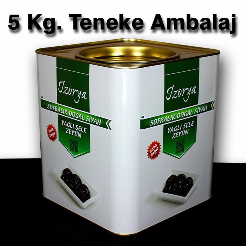 İzorya Sele Siyah Zeytin Teneke 5 kg