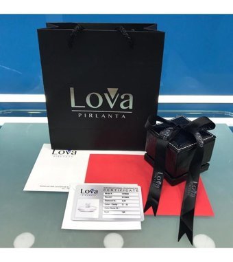 Lova Pırlanta 0.40 Karat Yuvarlak Kesim 14 Ayar Altın Tektaş 2030006 Pırlanta Kolye 42 Cm