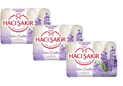 Hacı Şakir Bahar Çiçekleri-Lavanta Katı Sabun 4x70 gr