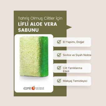 Edmis Aloe Vera-Kabak Lifli Katı Sabun 4x100 gr