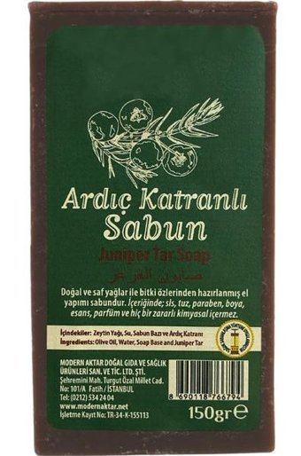 Modern Aktar El Yapımı Adrıç Katran Katı Sabun 150 gr