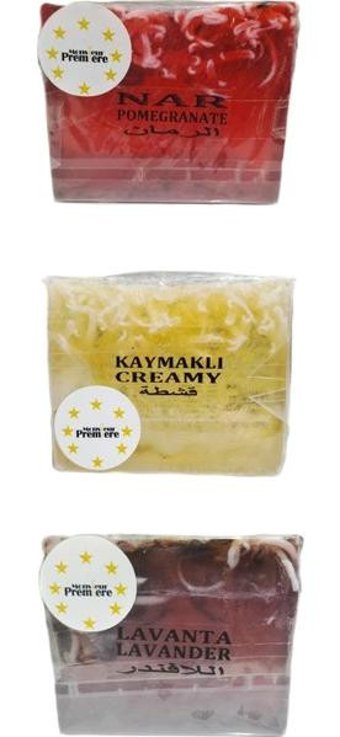 Monsieur Premiere Kaymak-Lavanta-Nar Katı Sabun 3x120 gr