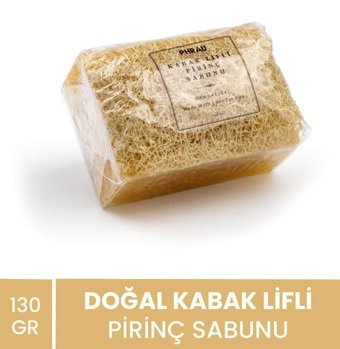 Phrau Doğal Kabak Lifli Kabak Lifli-Pirinç Katı Sabun 130 gr