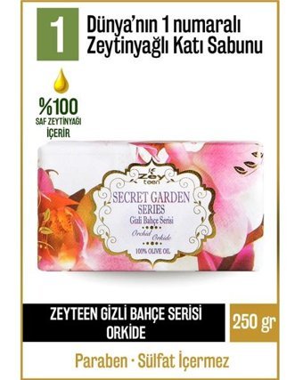 Olivos Doğal Bahçe-Orkide-Zeytinyağlı Katı Sabun 250 gr