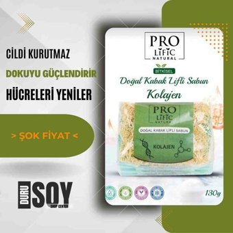 Pro Lific Natural Doğal Kabak Lifli Kabak Lifli-Kolajen Katı Sabun 130 gr