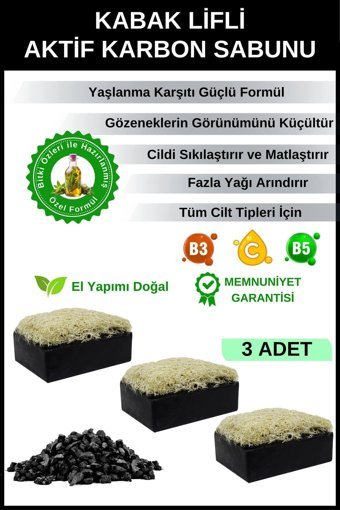 Organicsun Yaşlanma Karşıtı Aktif Karbon Katı Sabun 3x120 gr