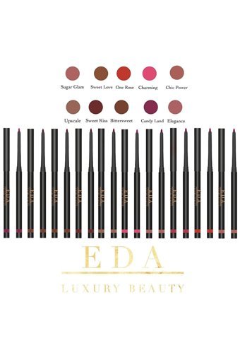 Eda Luxury Beauty Candy Land Asansörlü Suya Dayanıklı İnce Kalıcı Mat Dudak Kalemi Bordo