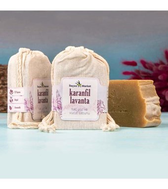 İlaçsız Market Karanfil-Lavanta Katı Sabun 120 gr