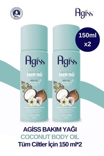 Agiss Hindistan Cevizli Ağda Yağı 2x150 ml