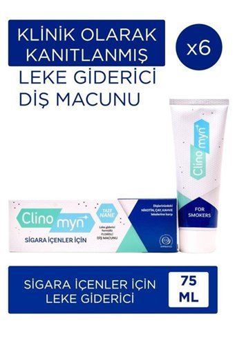 Clinomyn Sigara İçenlere Özel Diş Macunu 6X75 ml