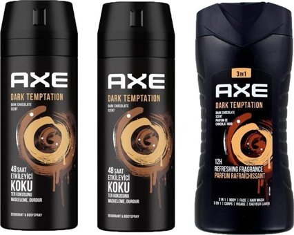 Axe Dark Temptation Pudrasız Ter Önleyici Sprey Erkek Deodorant 300 ml