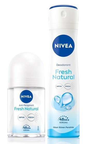 Nivea Fresh Natural Pudrasız Ter Önleyici Antiperspirant Sprey Kadın Deodorant 150 ml