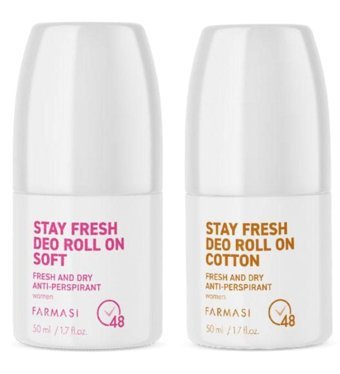 Farmasi Soft Cotton Pudrasız Ter Önleyici Antiperspirant Roll-On Kadın Deodorant 2x50 ml