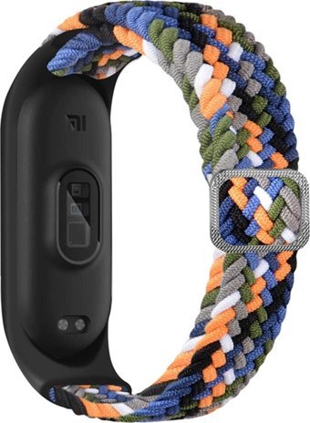 Coverzone Mixed Mi Band 7 Uyumlu Xiaomi Mi Band Hasır Örgü Akıllı Saat Kordonu Çok Renkli