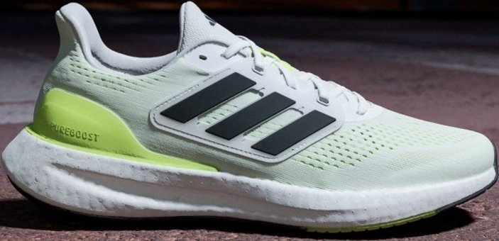 Adidas Pureboost 23 IF2379 Ortopedik Bağcıklı Erkek Koşu Ayakkabısı Beyaz