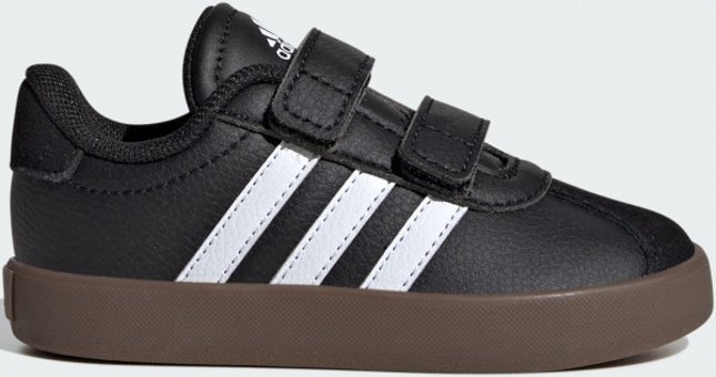 Adidas VL Court 3.0 ID9156 Cırtlı Erkek Çocuk Günlük Ayakkabı Siyah