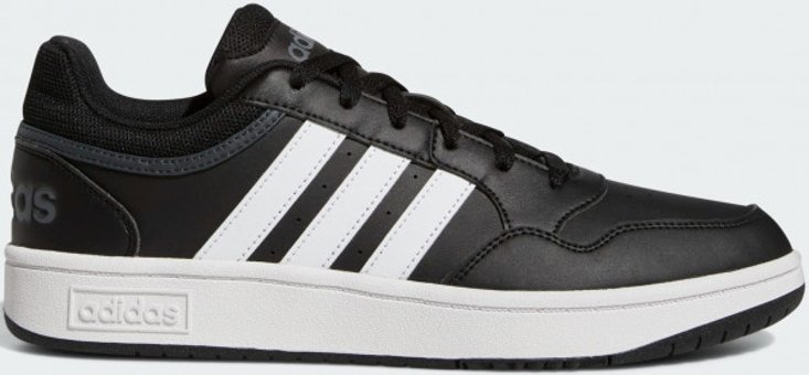 Adidas Hoops 3.0 Low Classic Vintage GY5432 Ortopedik Bağcıklı Erkek Günlük Ayakkabı Siyah