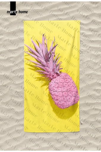 Marte Home Ananas Plaj Havlusu Pembe Sarı