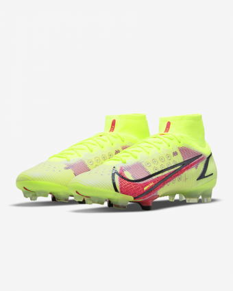 Nike Mercurial Superfly 8 Elite FG CV0958-760 Bağcıklı Çivili Krampon Yeşil