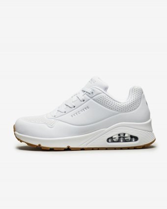 Skechers Uno Stand On Air 73690-WHT Ortopedik Bağcıklı Kadın Günlük Ayakkabı Beyaz