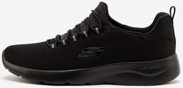 Skechers Dynamight 894114TK-BBK Lastik Bağcıklı Erkek Günlük Ayakkabı Siyah