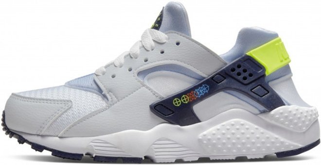 Nike Huarache Run GS DV3479-100 Bağcıklı Kadın Koşu Ayakkabısı Gri