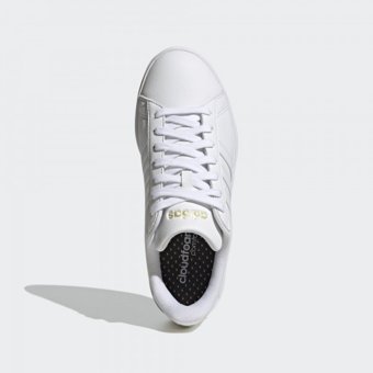 Adidas Grand Court Cloudfoam Lifestyle Court Comfort GW9213 Ortopedik Bağcıklı Kadın Günlük Ayakkabı Beyaz