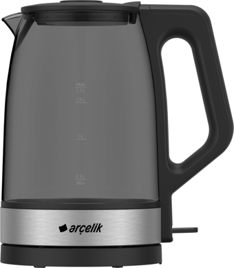 Arçelik KL 6412 I Cam 1.7 lt 2200 W Işıklı İnox Kettle