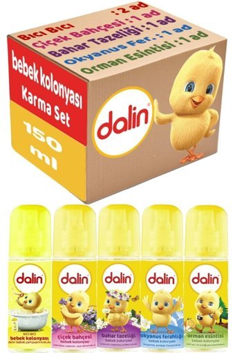 Dalin Bebek Kolonyası 150ml (bıcı Bıcı-orman-çiçek-okyanus-bahar) Karma 6 Lı Set