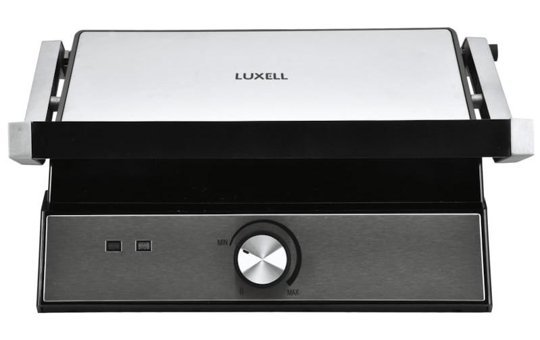 Luxell LXTM-02 4 Dilim Döküm Çıkartılabilir Plaka Çift Taraflı Gri Izgaralı Tost Makinesi