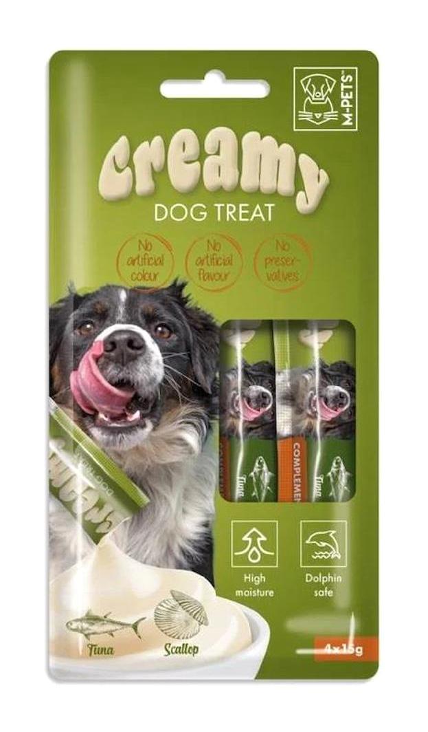 M Pets Deniz Taraklı-Ton Balıklı Ezme Yetişkin Köpek Maması 4 x 15 gr Tekli