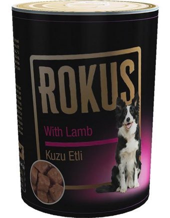 Rokus Kuzu Etli Parça Etli Yetişkin Köpek Maması 6 x 410 gr 6'lı