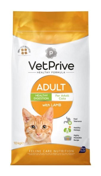 Vetprive Kuzu Etli Tahıllı Yetişkin Kedi Maması 10 kg