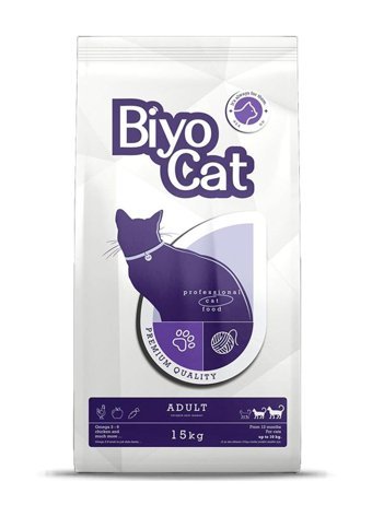 Biyocat Tavuklu Düşük Tahıllı Yetişkin Kedi Maması 15 kg