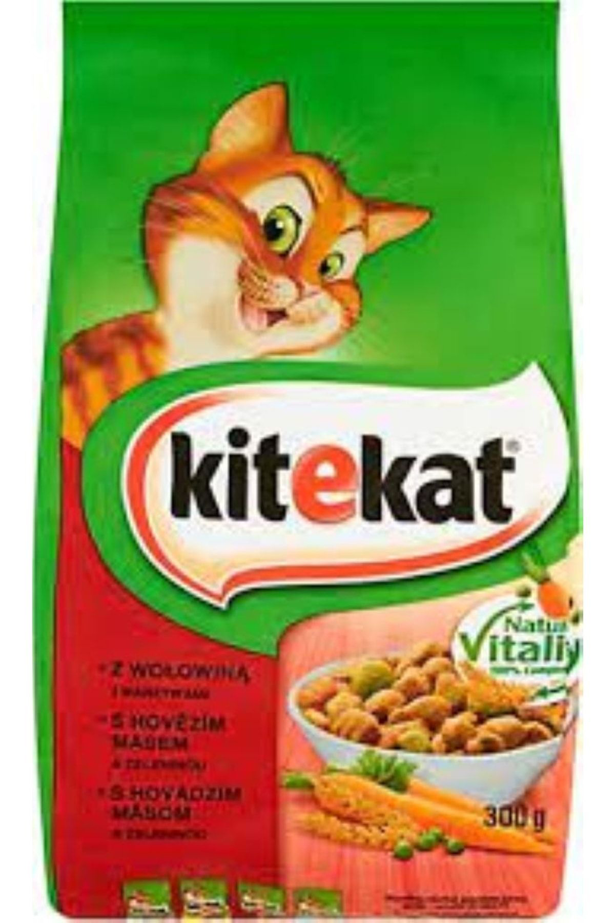 Kitekat Biftek - Sebze Tahıllı Yetişkin Kedi Maması 14x300 gr