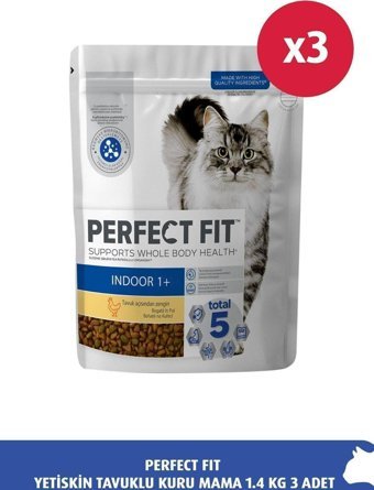 Perfect Fit Tavuklu Tahılsız Yetişkin Kedi Maması 3x1.4 kg