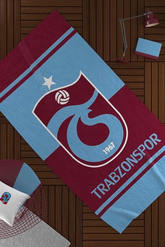 Trabzonspor Trabzonspor Polyester Plaj Havlusu Bordo Mavi