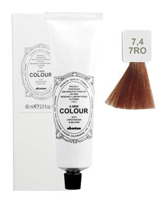 Davines New Colour 7.4 Orta Bakır Kumral Krem Saç Boyası 60 ml