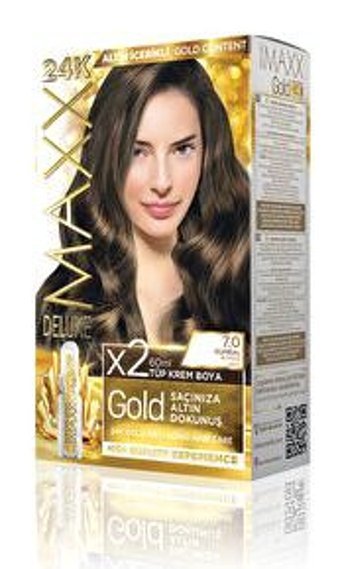 Maxx Deluxe Golden Beauty 7.0 Kumral Krem Saç Boyası 60 Ml