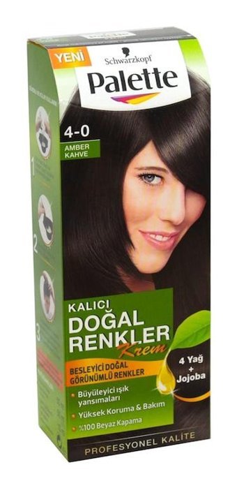 Schwarzkopf Palette Doğal Renkler 4.0 Amber Kahve Krem Saç Boyası 50 ml