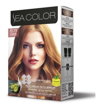 Sea Color 8.73 Karamel Vegan Krem Saç Boyası 50 ml