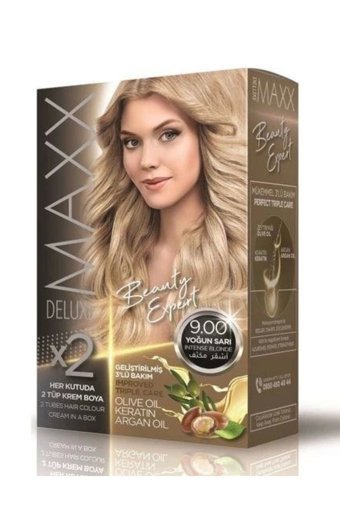 Maxx Deluxe Beauty Expert 9.00 Yoğun Sarı Krem Saç Boyası 60 Ml