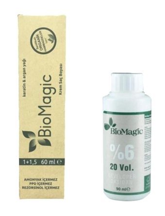 BioMagic Keratin & Argan Yağı 5.oo Açık Kahve Amonyaksız Krem Saç Boyası 60 Ml